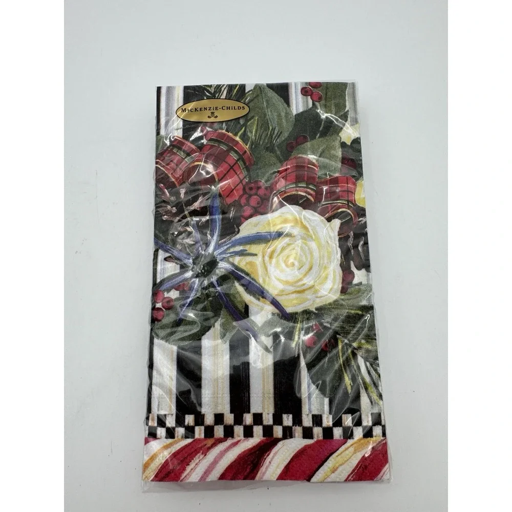 MacKenzie-Childs Scottish Bouquet Guest Paper Napkins – 15 Count – NEW